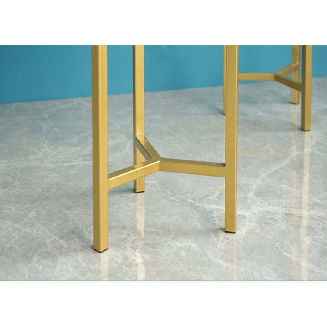 Affordable quality homewares gold chair leg on marble floor - value furniture.