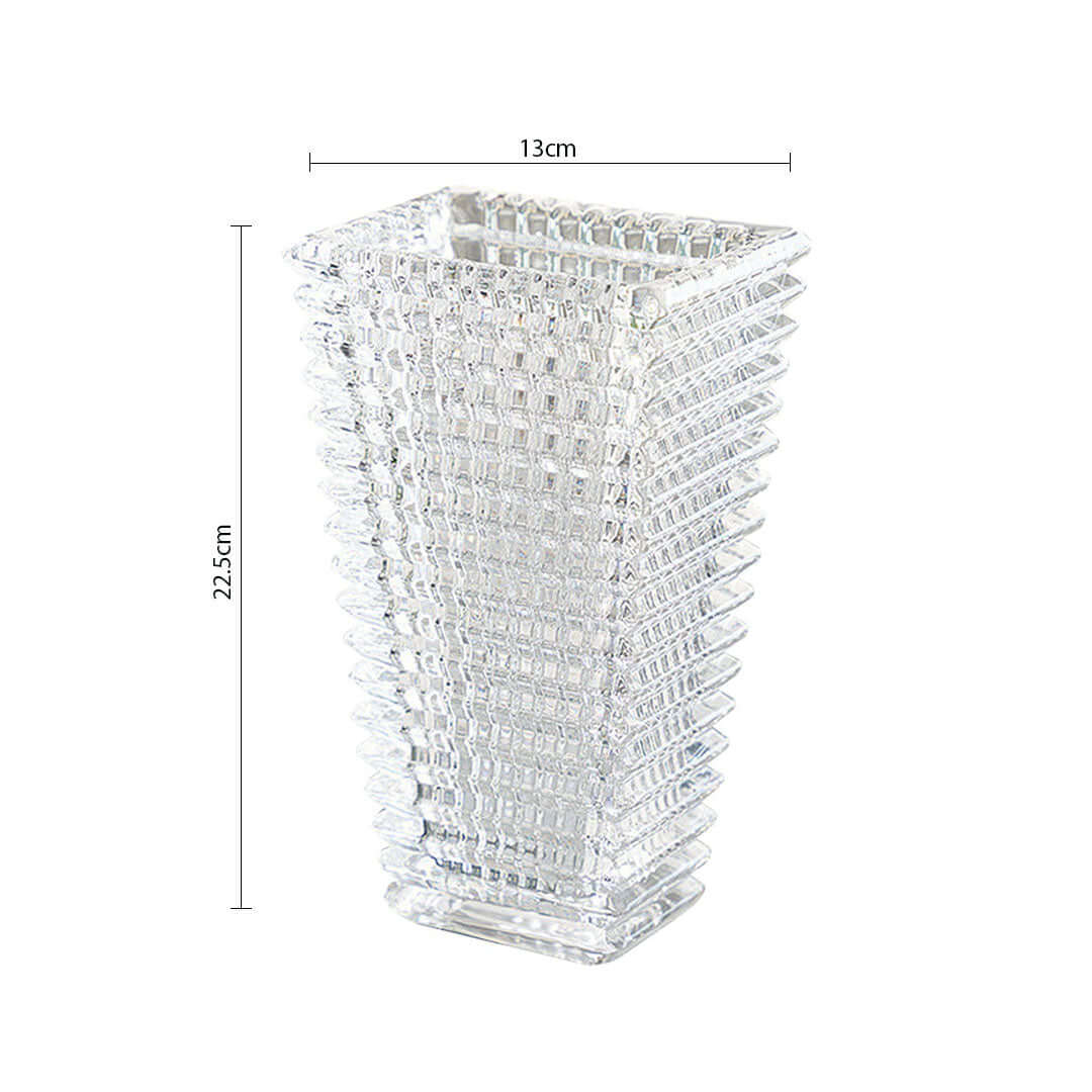 Affordable quality homewares - clear glass vase 13cm x 22.5cm for stylish and value furniture decor