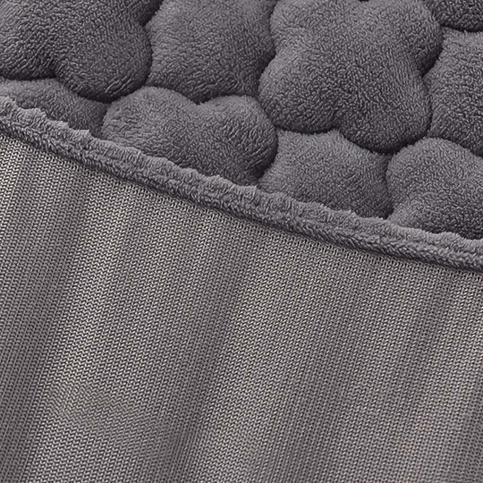 Close-up of a quality grey textured fabric from affordable homewares.