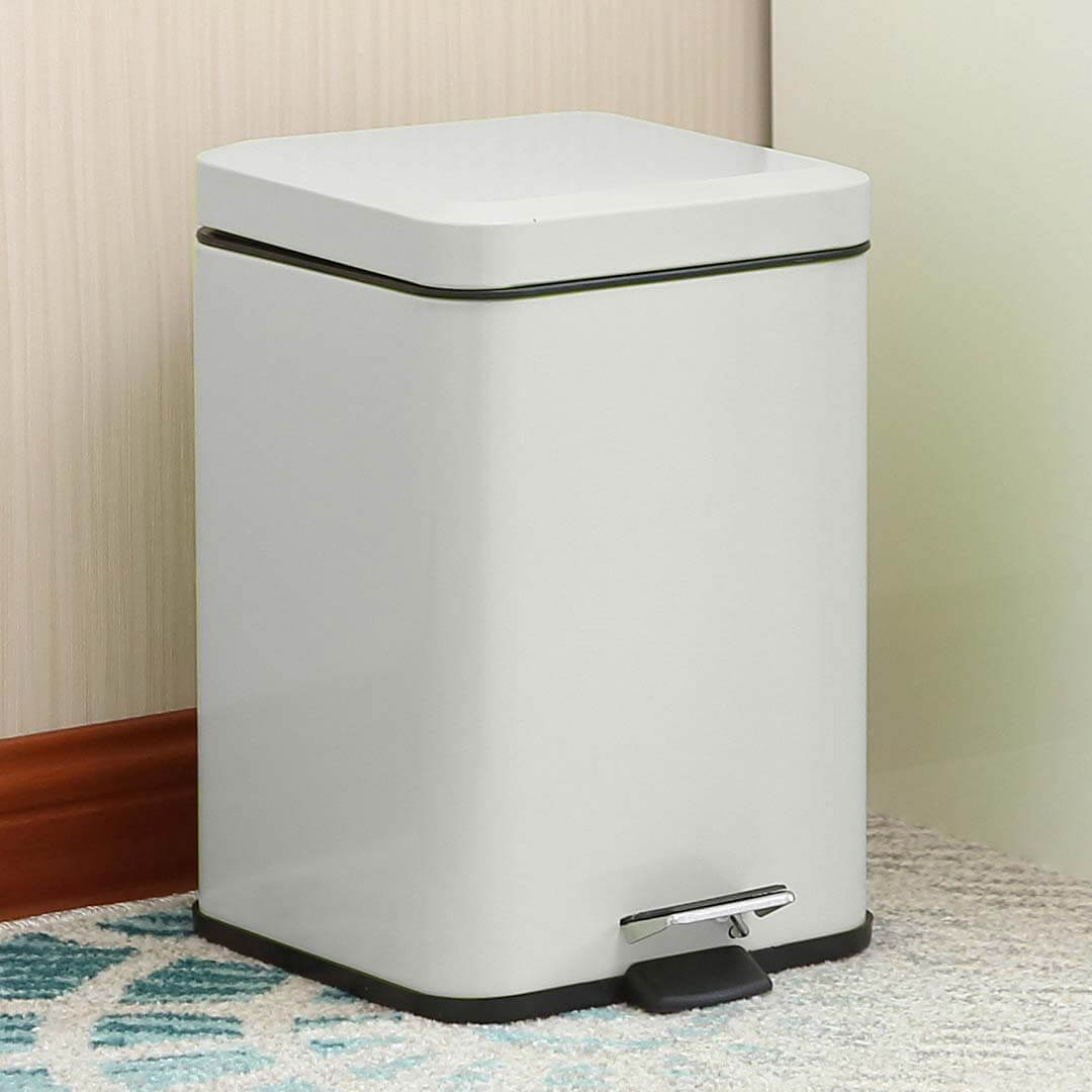 Affordable quality white pedal trash bin for home use, ideal value furniture for modern homewares.