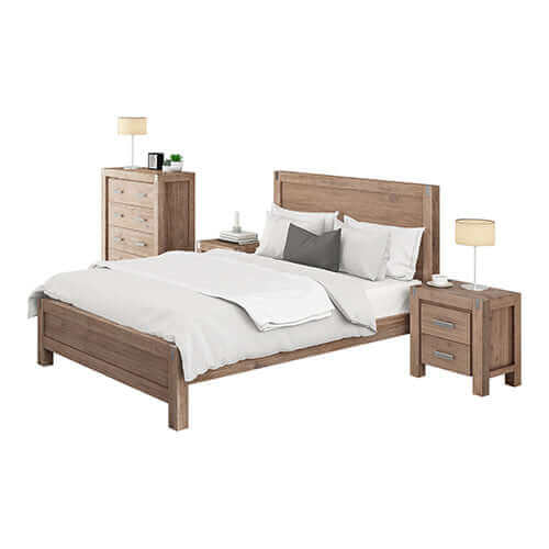 DSZ Product, feed-cond-new, feed-sl-DSZ Freight Payable5 Pieces Bedroom Suite in Solid Wood Veneered Acacia Construction Timber Slat King Single Size Oak Colour Bed, Bedside Table , Tallboy & Dresser - Premium Furniture > Dining > Dining Set from DSZ ! Shop Online Buy Now at S & D's Value Store Family Business Best Customer ServiceDSZ Product, feed-cond-new, feed-sl-DSZ Freight Payable