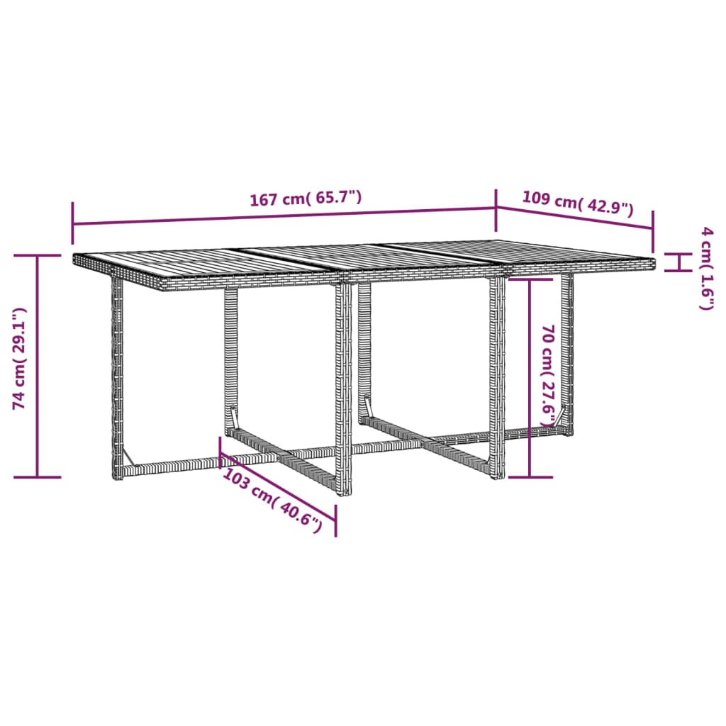 11 Piece Outdoor Dining Set Poly Rattan and Acacia Wood Black