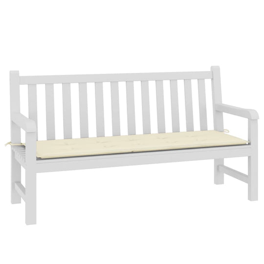 Garden Bench Cushion Cream 150x50x3 cm Oxford Fabric