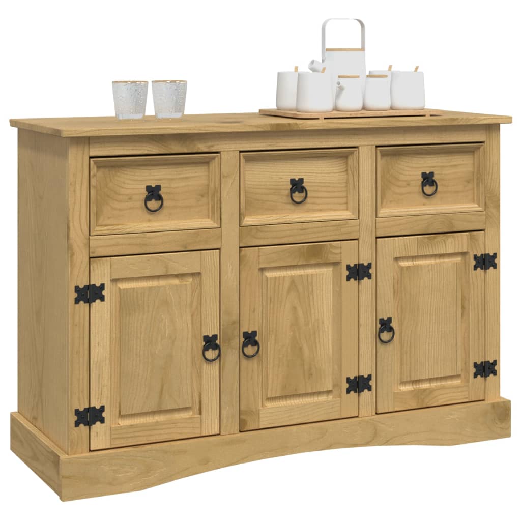 Sideboard Solid Mexican Pinewood Corona Range 132X43X78 Cm