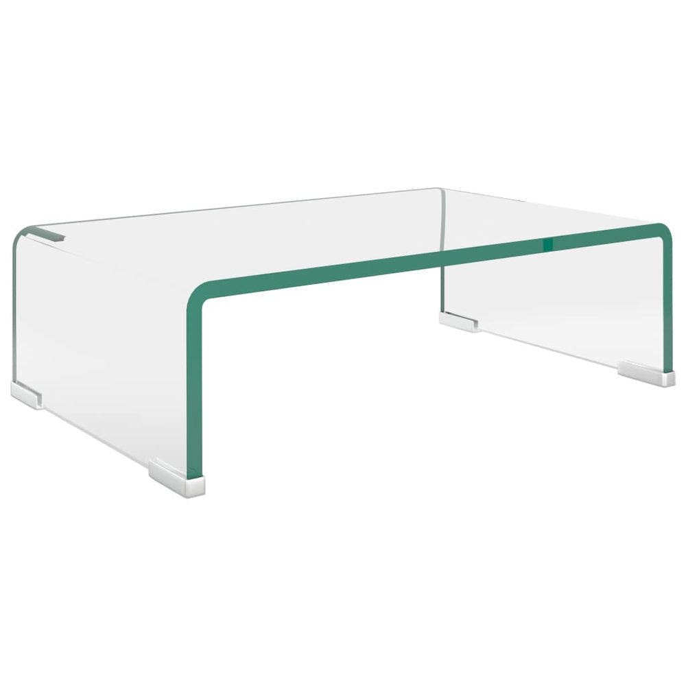 TV Stand/Monitor Riser Glass Clear 40x25x11 cm