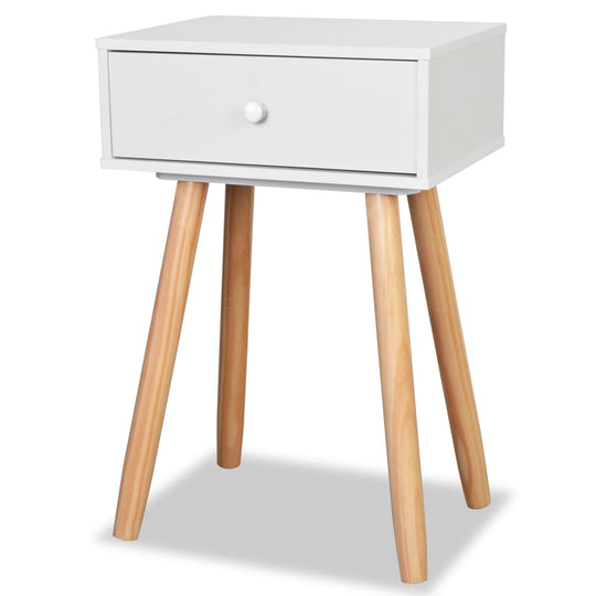 Bedside Tables 2 pcs Solid Pinewood 40x30x61 cm White