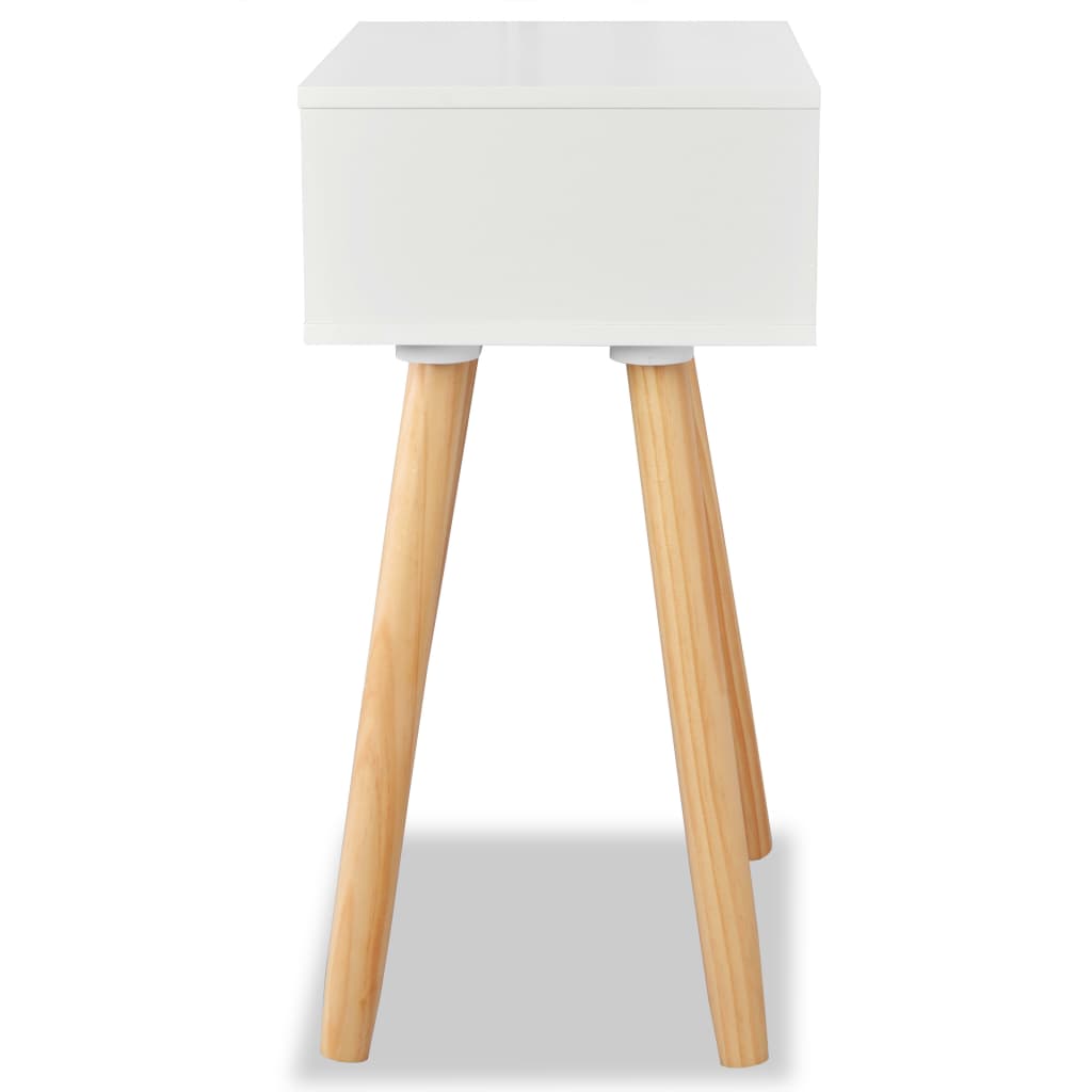 Bedside Tables 2 pcs Solid Pinewood 40x30x61 cm White