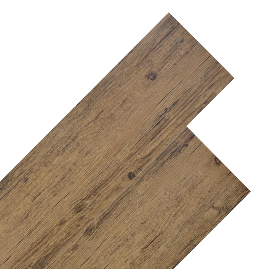 Non Self-adhesive PVC Flooring Planks 5.26 m² 2 mm Walnut Brown