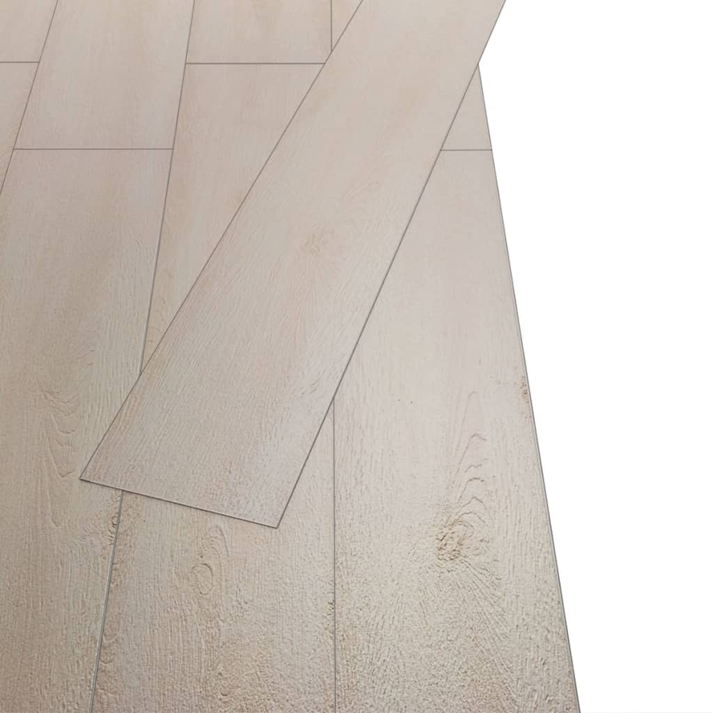 Non Self-adhesive PVC Flooring Planks 5.26 m² 2 mm Oak Classic White