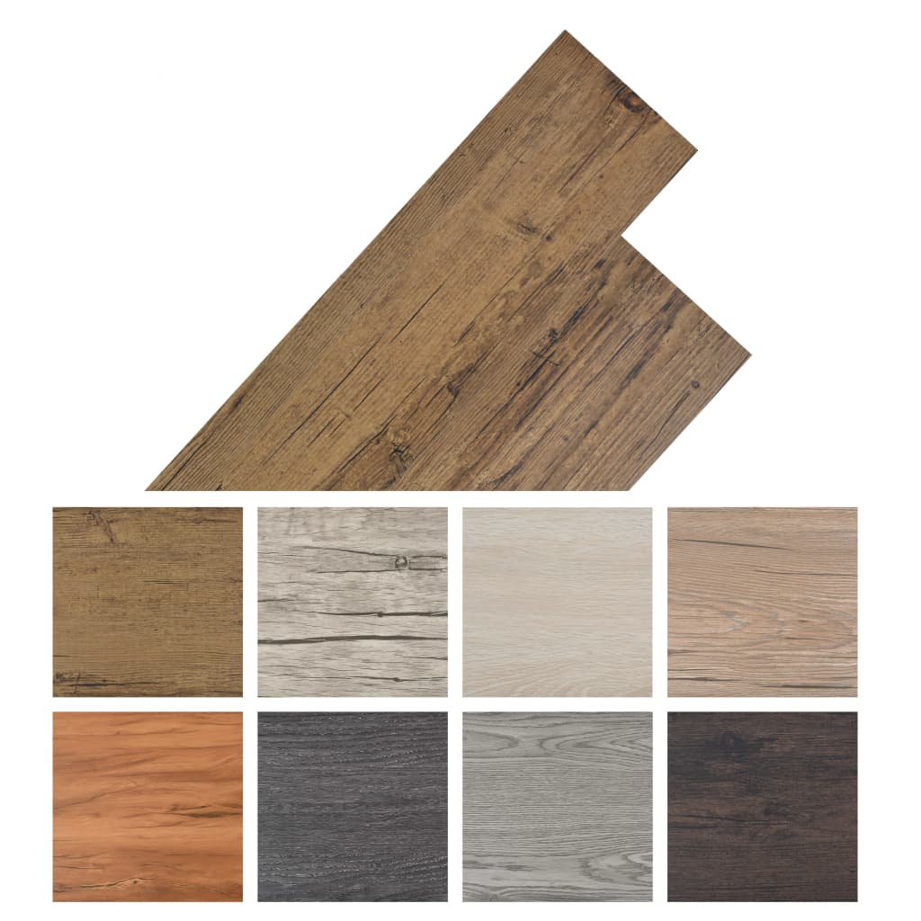 Self-adhesive PVC Flooring Planks 5.02 m²  2 mm Walnut Brown