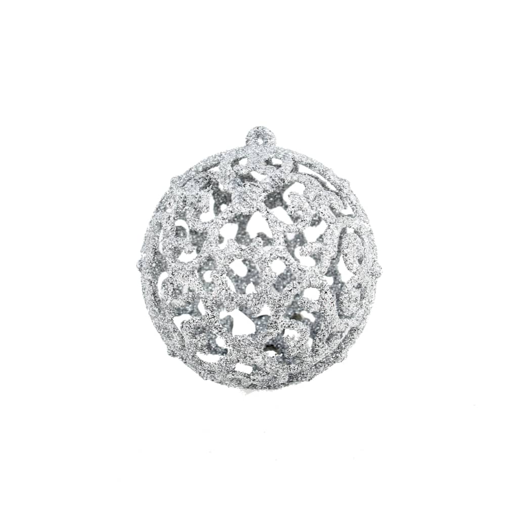 100 Piece Christmas Ball Set 3/4/6 cm Silver