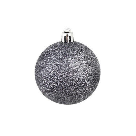 100 Piece Christmas Ball Set 3/4/6 cm White/Grey