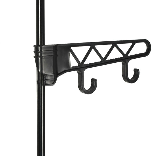 Clothes Rack Steel and Non-woven Fabric 55x28.5x175 cm Black