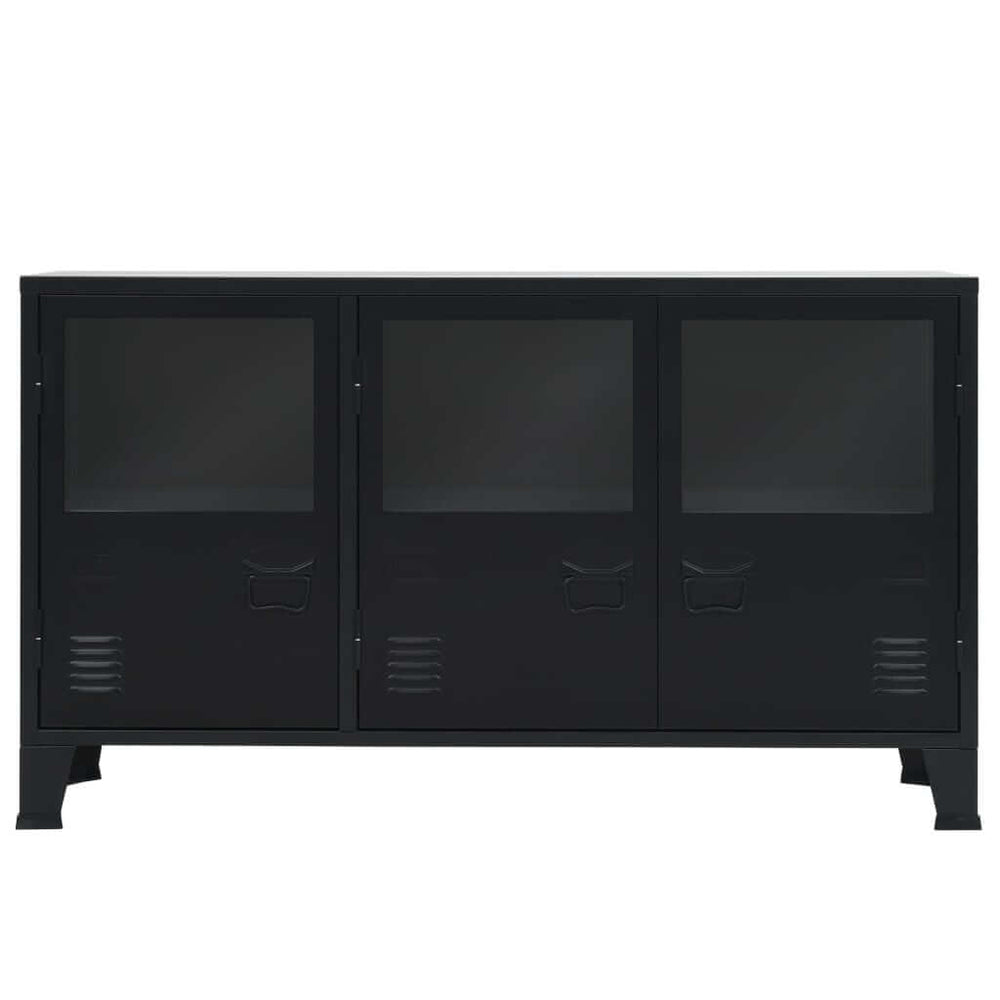 Sideboard Metal Industrial Style 120X35X70 Cm Black