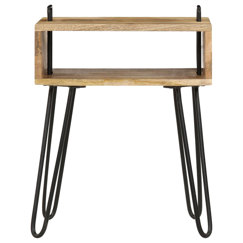 Bedside Table Solid Mango Wood 40x34x47 cm