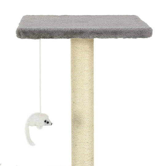 Cat Tree with Sisal Scratching Posts 95 cm Grey