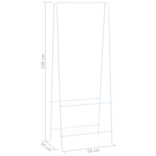 Clothes Rack 59x35x150 cm White