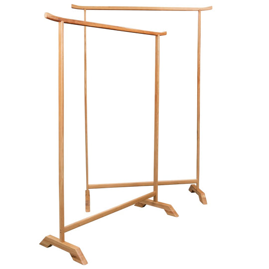 Clothes Racks 2 pcs Solid Oak Wood