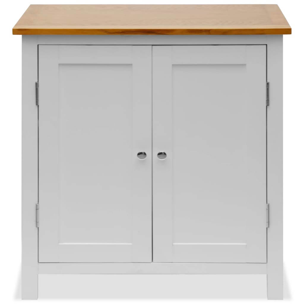 Cupboard 70X35X75 Cm Solid Oak Wood