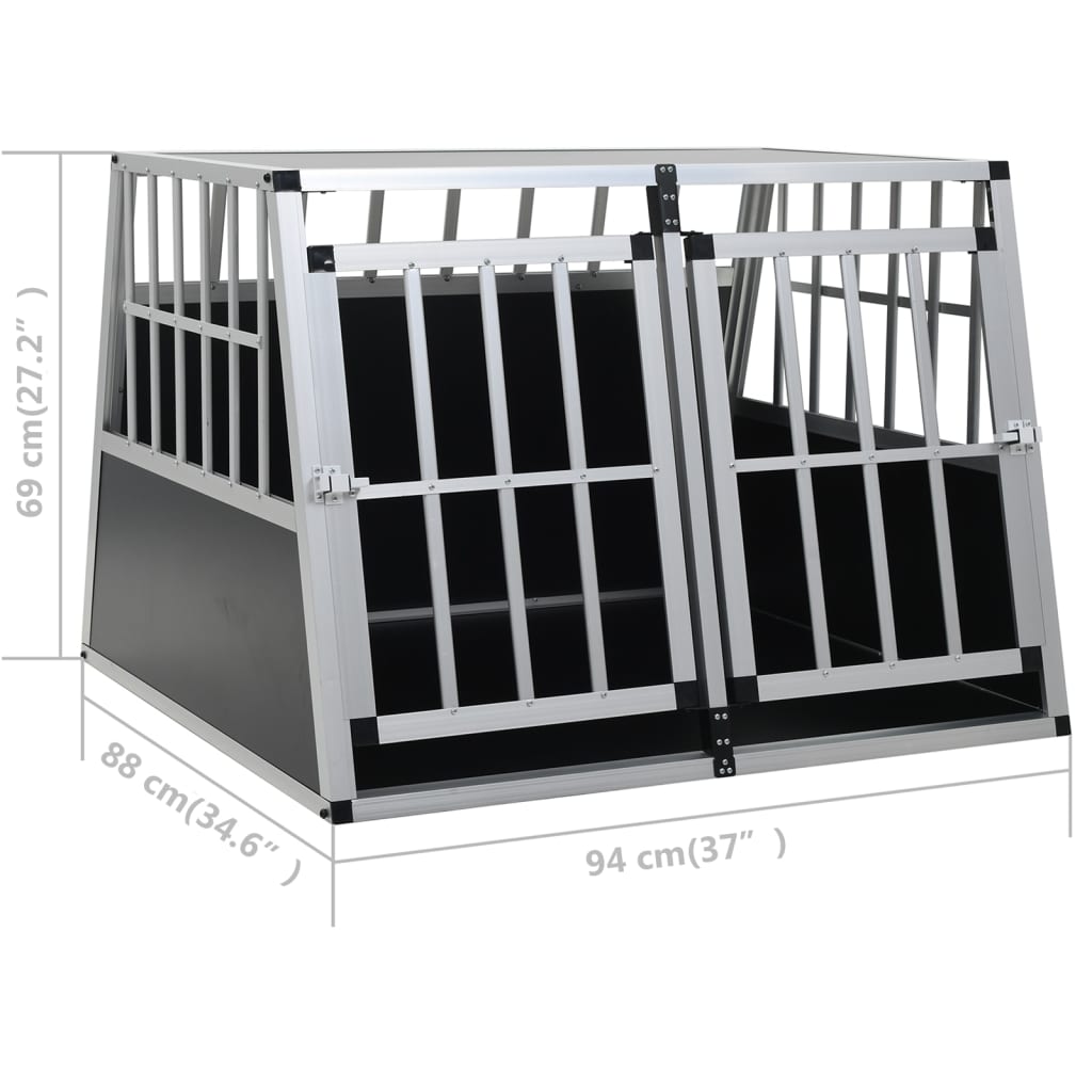 Dog Cage with Double Door 94x88x69 cm