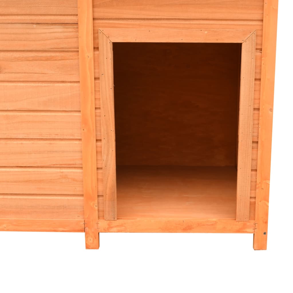 Dog Cage Solid Pine & Fir Wood 120x77x86 cm