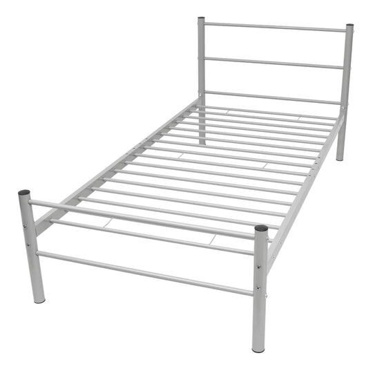 Bed Frame without Mattress Grey Metal King Single Size