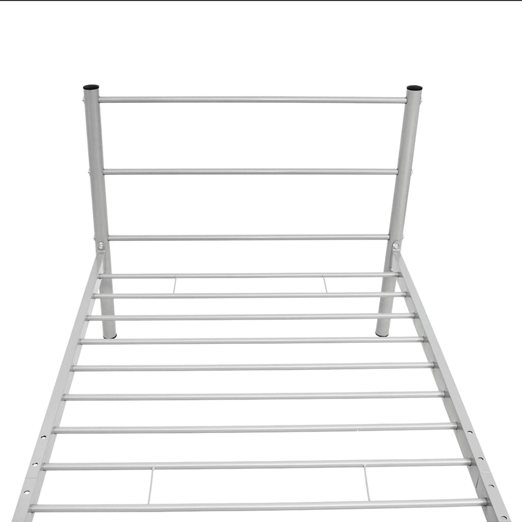 Bed Frame without Mattress Grey Metal King Single Size