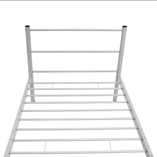 Bed Frame without Mattress Grey Metal King Single Size