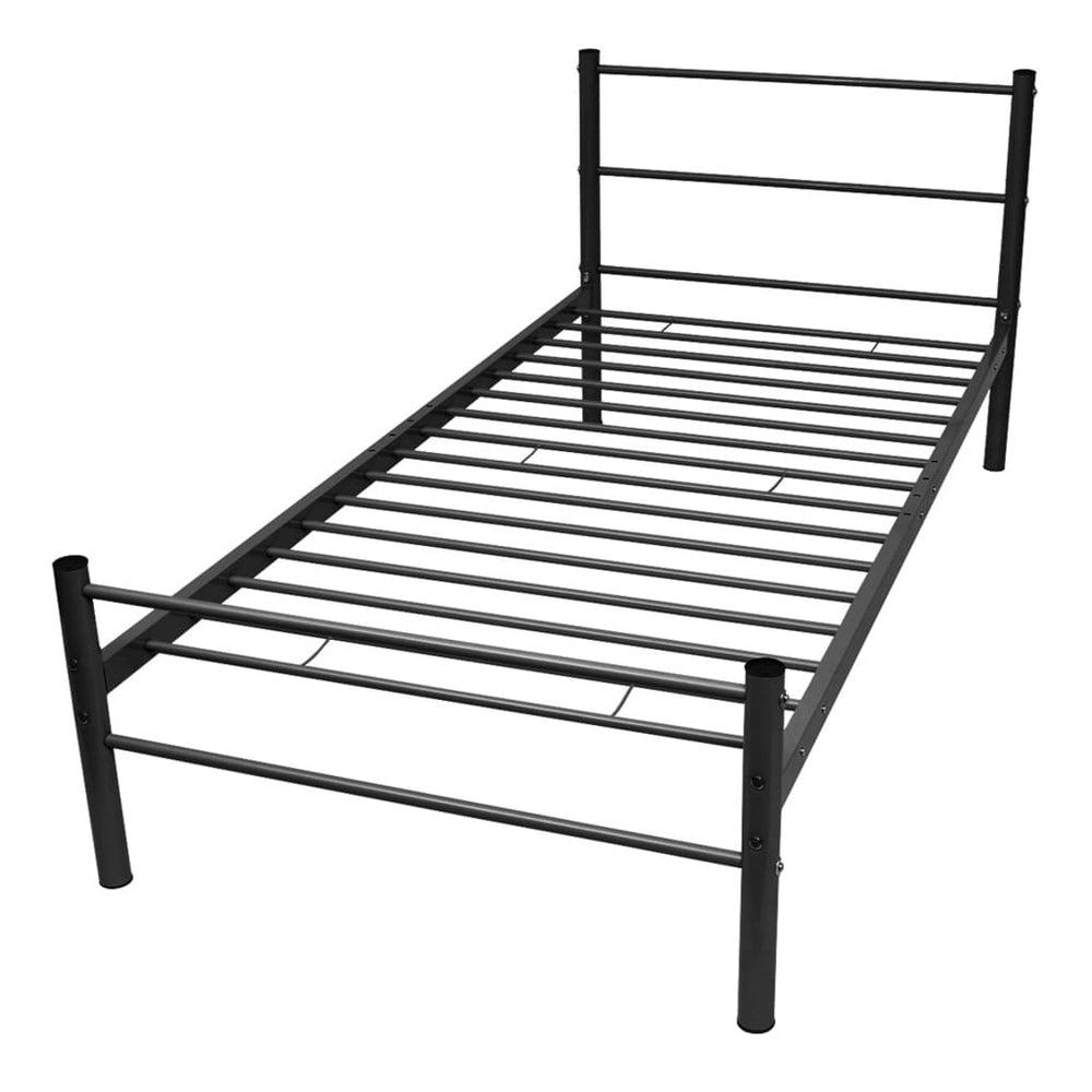 Bed Frame without Mattress Black Metal King Single Size