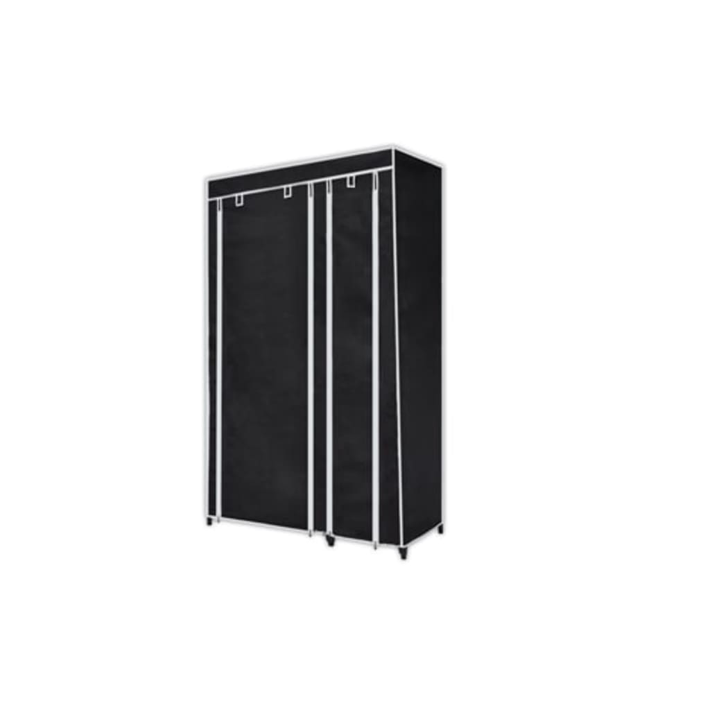 Wardrobes 2 pcs Black Fabric