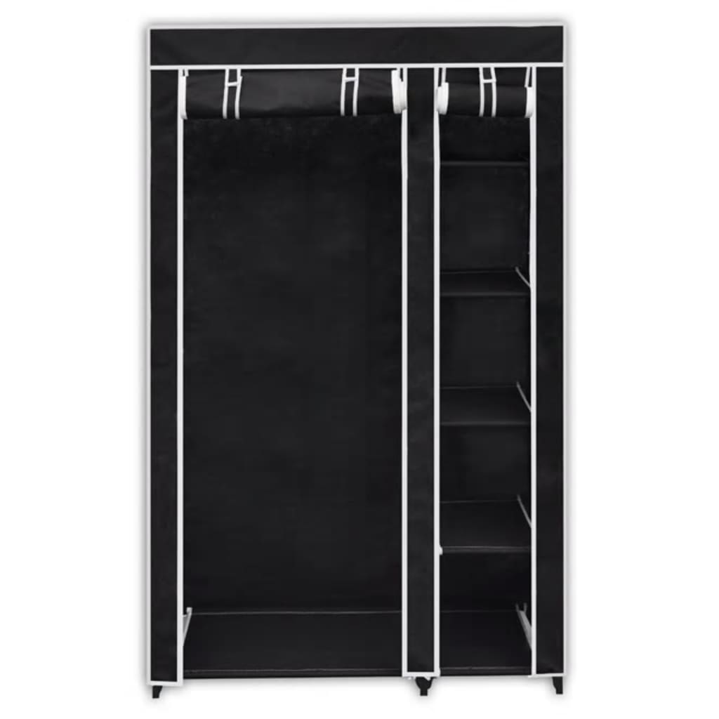 Wardrobes 2 pcs Black Fabric