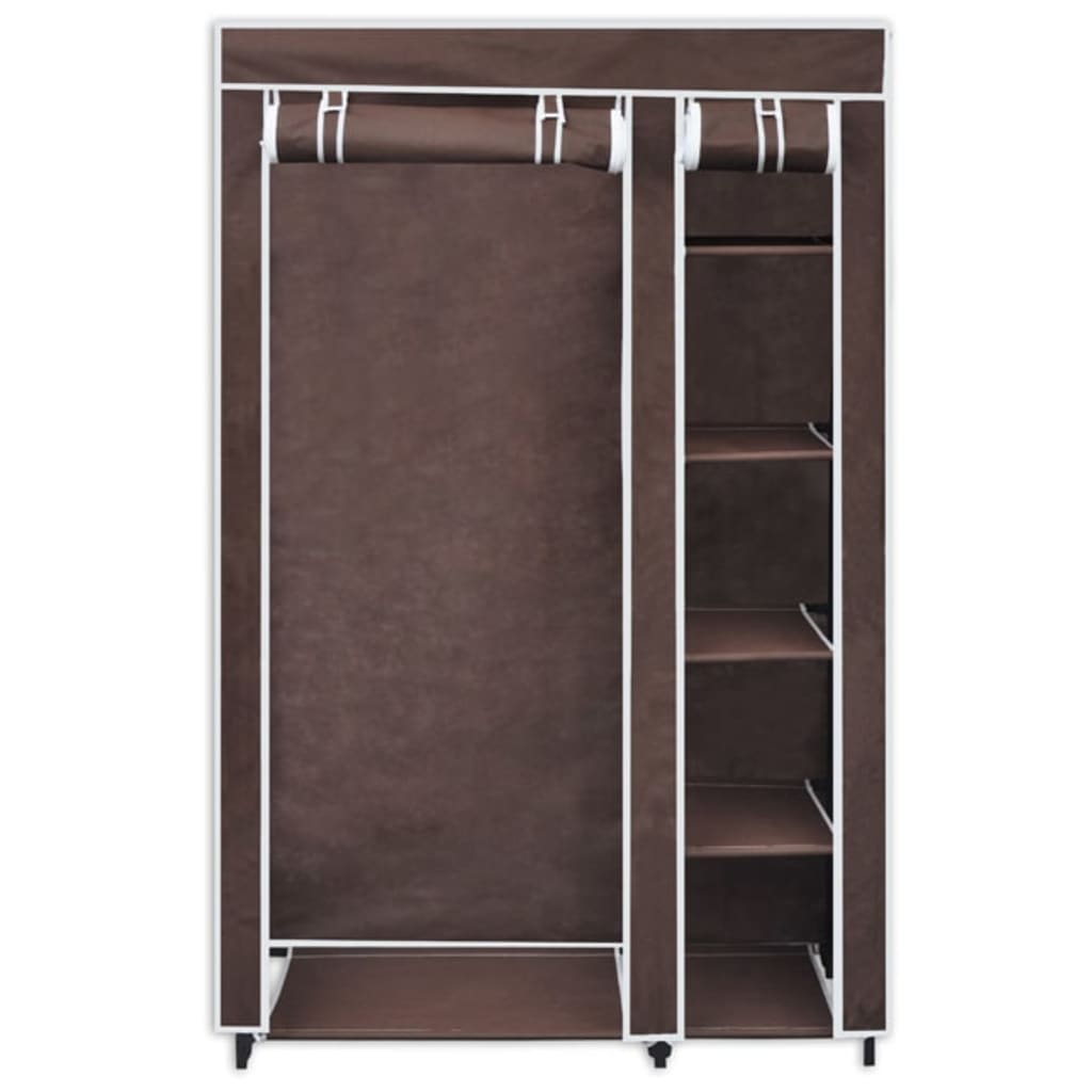 Fabric Wardrobes 2 pcs Brown