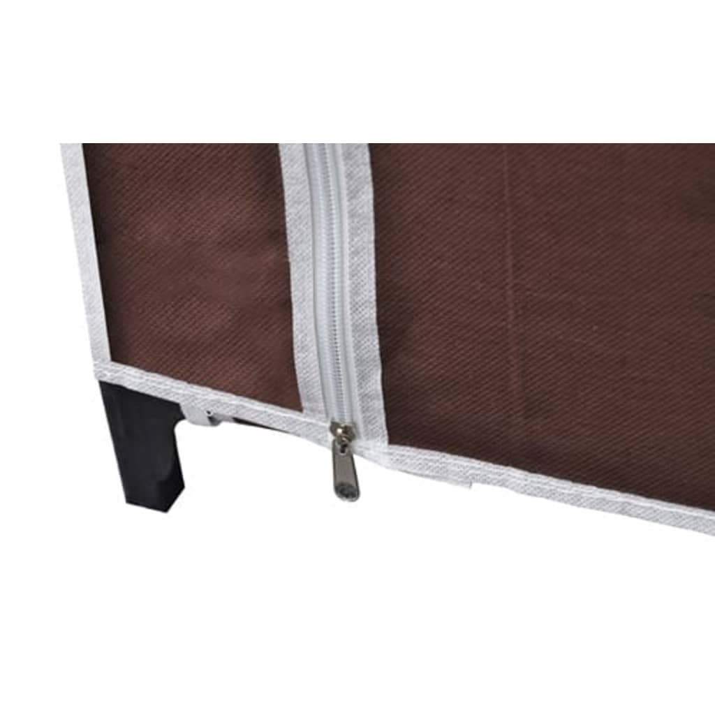 Fabric Wardrobes 2 pcs Brown