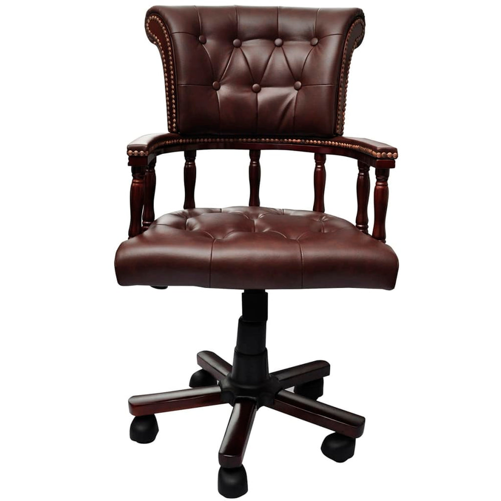 Swivel Office Chair Brown