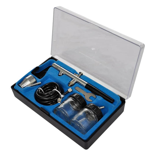 Airbrush compressor set with 3 pistols 310 x 150 x 310 mm