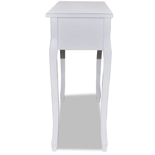 Dressing Console Table with Three Drawers White