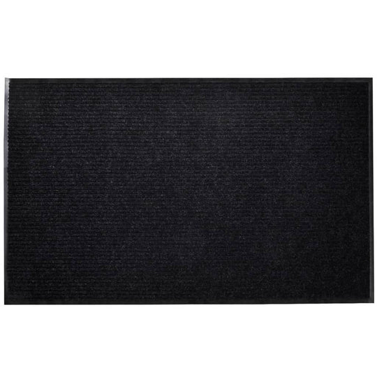 Black PVC Door Mat 90 x 150 cm