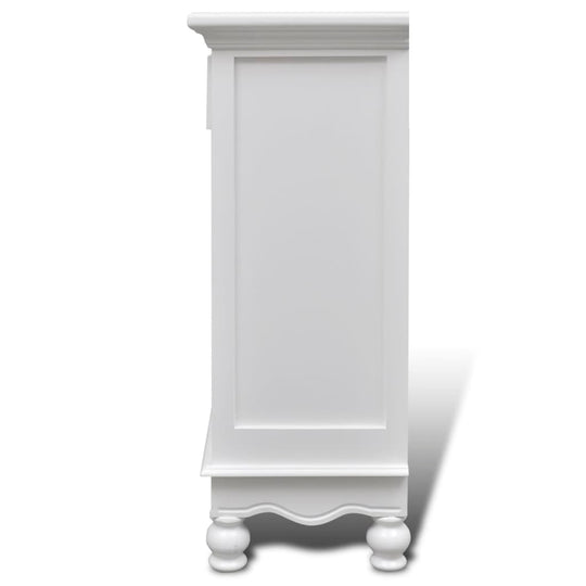 Wooden Cabinet with 2 Doors 1 Drawer White