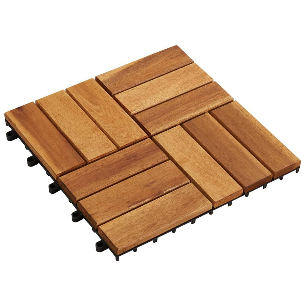 Decking Tiles 30 x 30 cm Acacia Set of 30