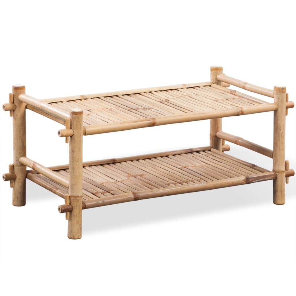 2-Tier Bamboo Shoe Rack