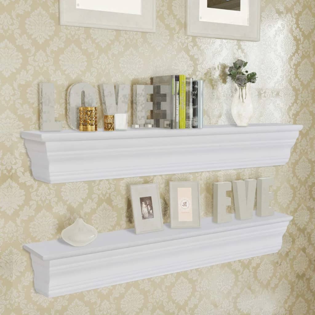 Wall Shelves &quot;Aaliyah&quot; 2 pcs White