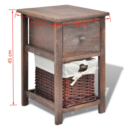 Bedside Cabinets 2 pcs Wood Brown