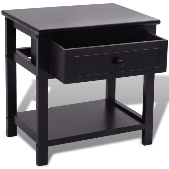 Bedside Cabinets 2 pcs Wood Black