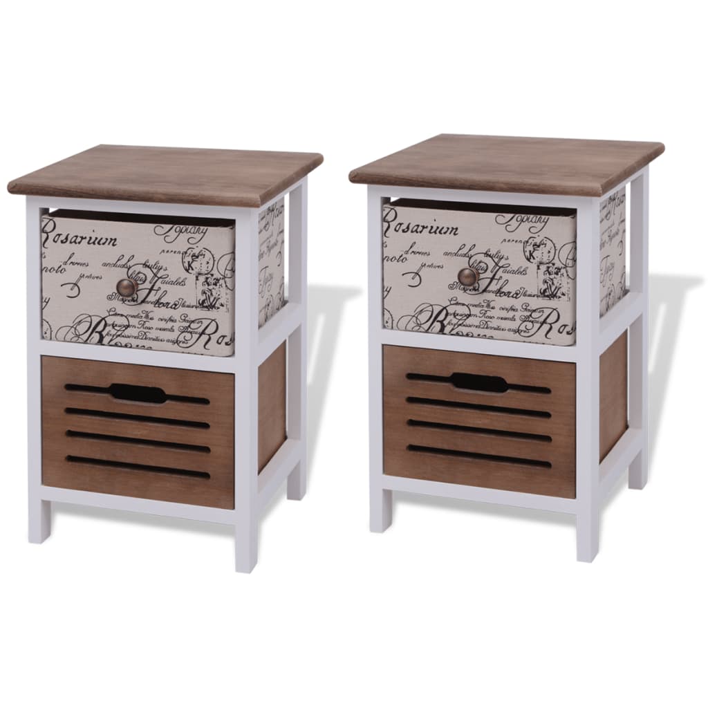 Bedside Cabinets 2 pcs Wood