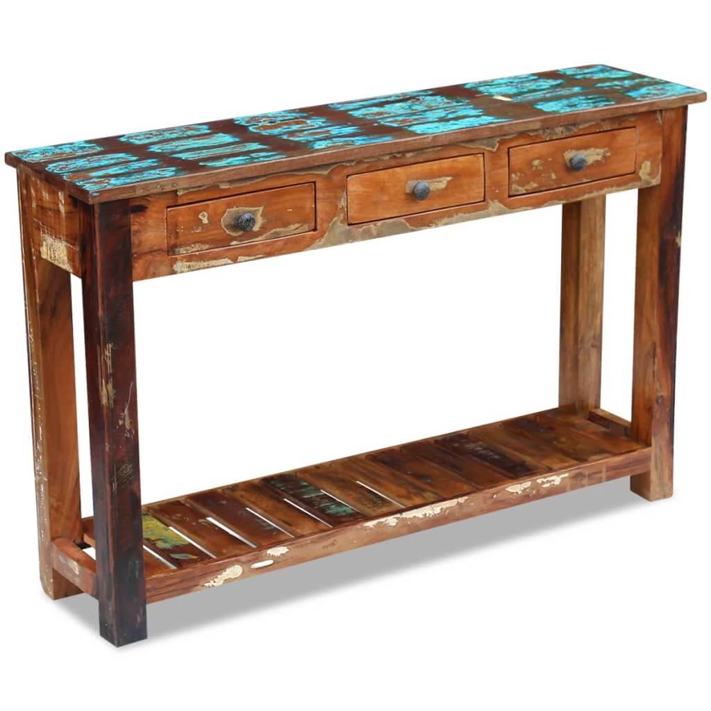 Console Table Solid Reclaimed Wood 120X30X76 Cm