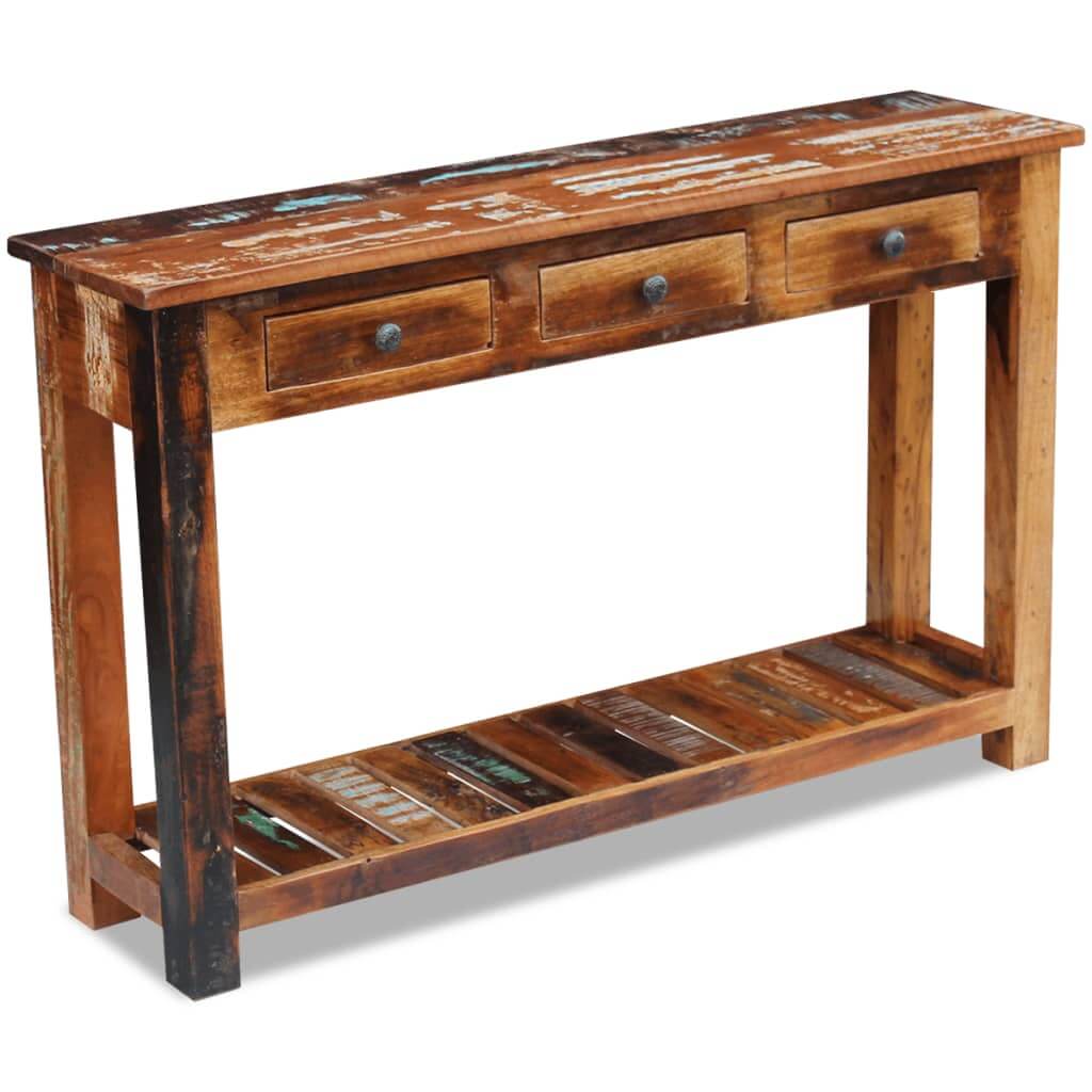 Console Table Solid Reclaimed Wood 120X30X76 Cm