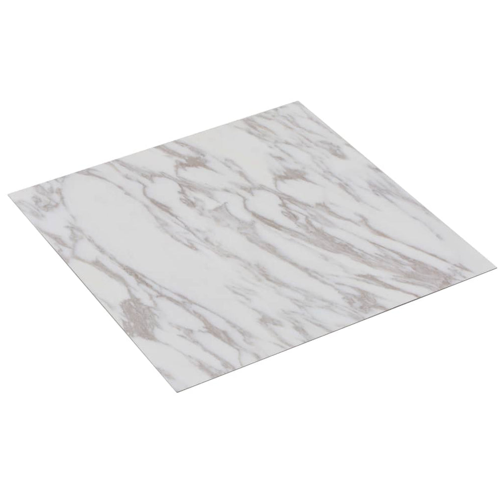 Self-adhesive PVC Flooring Planks 5.11 m? White Marble