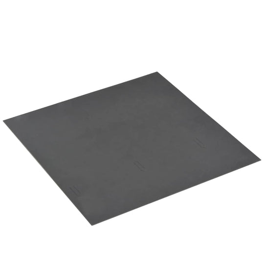 Single black square PVC flooring plank, showing texture and durability, ideal for quality and affordable flooring solutions.