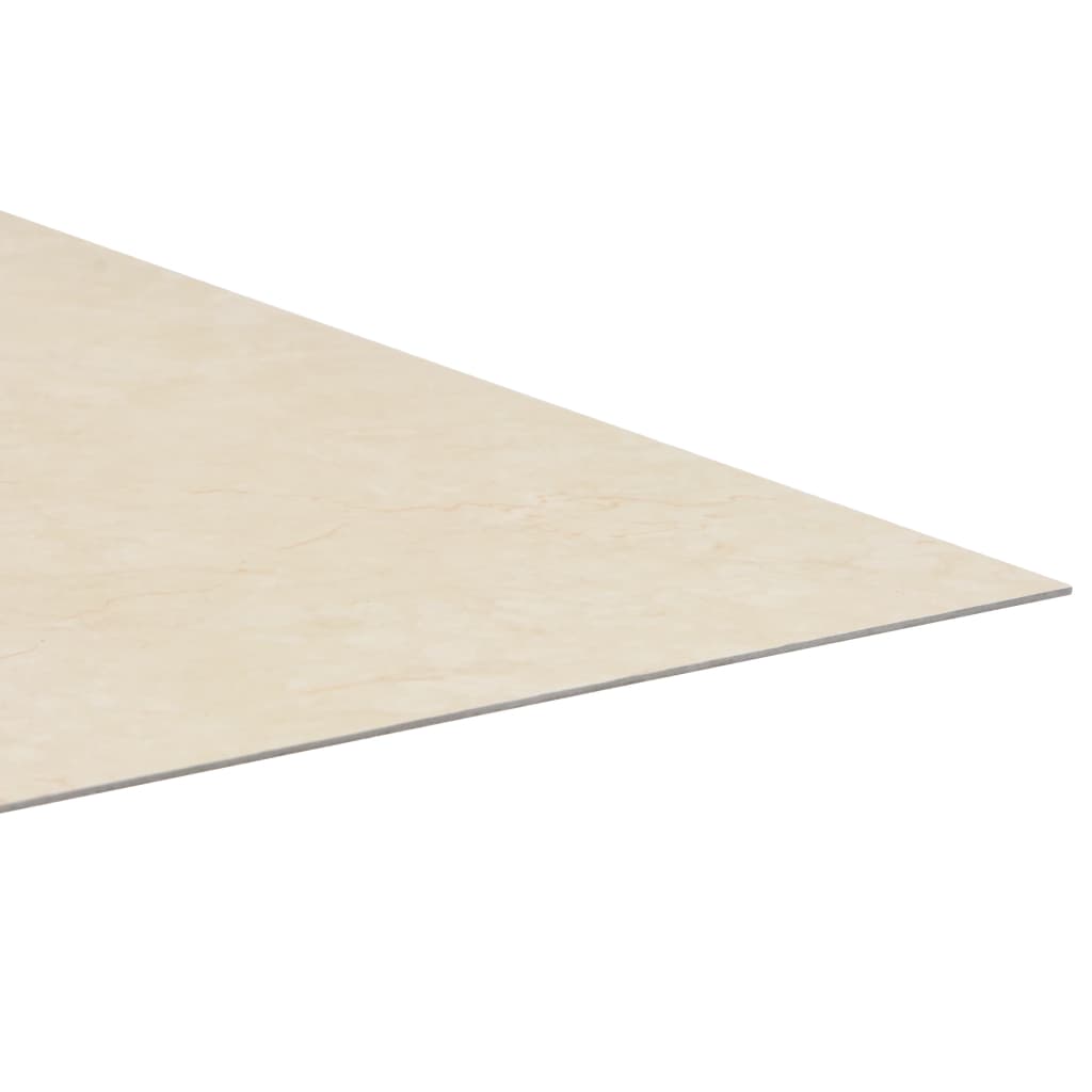 Beige self-adhesive PVC flooring plank with natural texture, offering durable, waterproof, nonslip, and affordable quality solution.