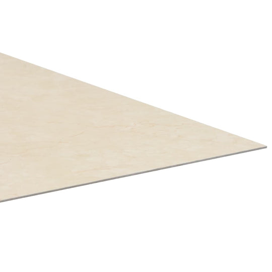 Beige self-adhesive PVC flooring plank with natural texture, offering durable, waterproof, nonslip, and affordable quality solution.